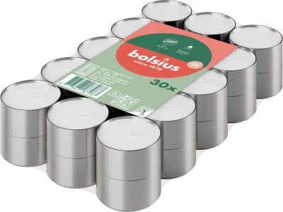 Bolsius podgrzewacze bezzapachowe białe 6 godzinne w stosie 30 sztuk