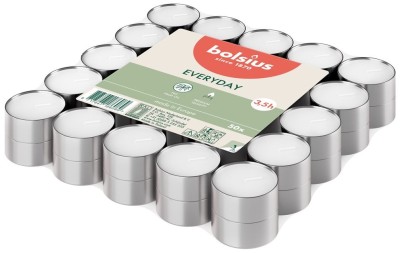 Bolsius Everyday podgrzewacze białe bezzapachowe 3,5h w stosie 50 sztuk