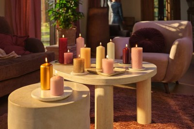 Bolsius Essentials Mglisty Róż świeca pieńkowa 150/58mm