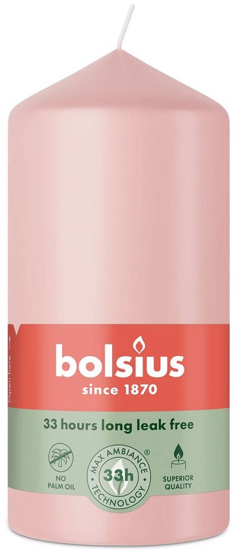 Bolsius Essentials Mglisty Róż świeca pieńkowa 120/58mm