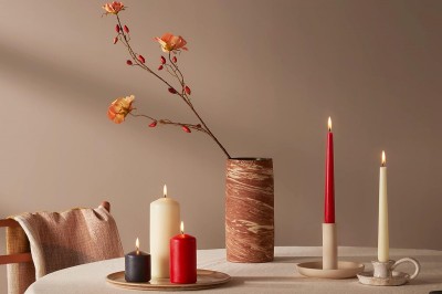 Bolsius Essentials Burzowy Szary świeca pieńkowa 80/58mm