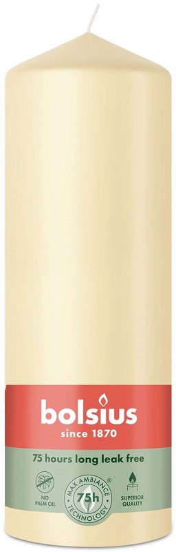 Bolsius Essentials Beżowy świeca pieńkowa 200/68mm