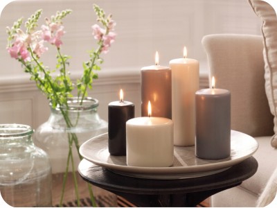 Bolsius Essentials Beżowy świeca pieńkowa 120/58mm