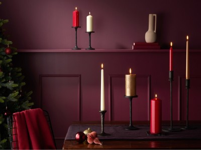 Bolsius Essentials Aksamitna Czerwień świeca pieńkowa 120/58mm