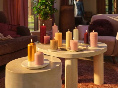 Bolsius Essentials Słoneczny Żółty świeca pieńkowa 80/58mm