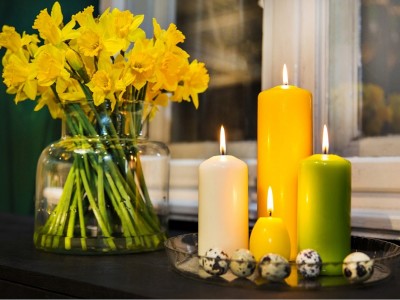 Bolsius Essentials Słoneczny Żółty świeca pieńkowa 200/68mm