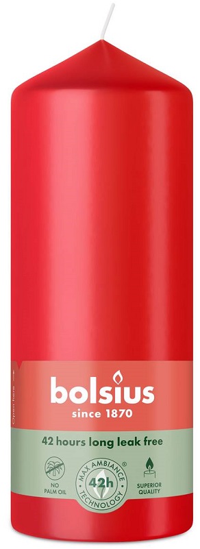Bolsius Essentials Delikatny Czerwony świeca pieńkowa 150/58mm