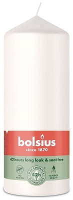 Bolsius Essentials Mroźna Biel świeca pieńkowa 150/58mm