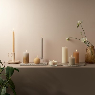 Bolsius Rustic Pudrowy Róż świeca stołowa 270/23mm - 9 sztuk