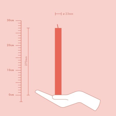 Bolsius Rustic Rustykalny Szary świeca stołowa 270/23mm - 9 sztuk