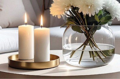 Bispol Aura sw60/100-056 Granatowa świeca walec 6x10cm - 30 godzin