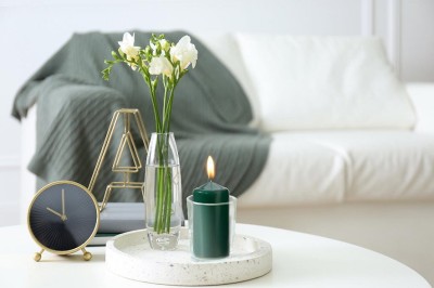 Bispol Aura sw60/120-030 Czerwona świeca walec 6x12cm - 38 godzin