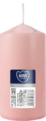 Bispol Aura sw60/120-038 Jasny Róż świeca walec 6x12cm - 38 godzin