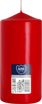 Bispol Aura sw70/150-030 Czerwona świeca walec 7x15cm - 66 godzin