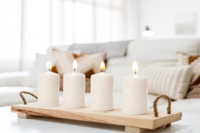 Bispol Aura sw40/60-090 Białe świece wotywne - 4 sztuki