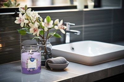 Bispol Aura snd99t-386 Soczyste Owoce duża trójkolorowa świeca zapachowa w słoju z wieczkiem 100h