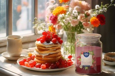 Bispol Aura snd99t-385 Lawendowe Ukojenie duża trójkolorowa świeca zapachowa w słoju z wieczkiem 100h