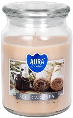 Bispol Aura snd99-363 Self Care Spa duża świeca zapachowa w słoju z wieczkiem 100h