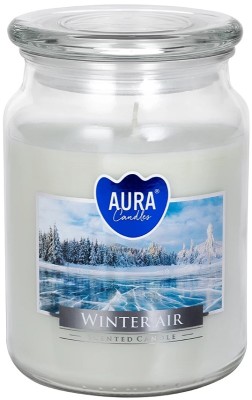 Bispol Aura snd99-375 Zimowe Powietrze duża świeca zapachowa w słoju z wieczkiem 100h