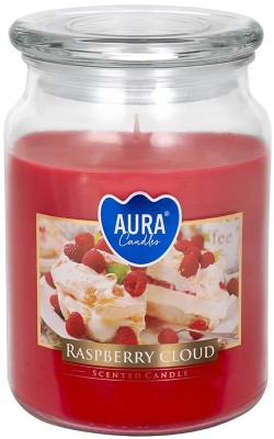 Bispol Aura snd99-329 Malinowa Chmurka duża świeca zapachowa w słoju z wieczkiem 100h