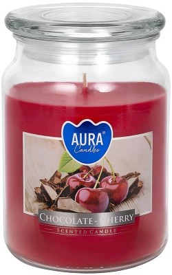 Bispol Aura snd99-104 Czekolada i Wiśnia duża świeca zapachowa w słoju z wieczkiem 100h