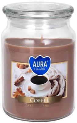 Bispol Aura snd99-89 Kawa duża świeca zapachowa w słoju z wieczkiem 100h