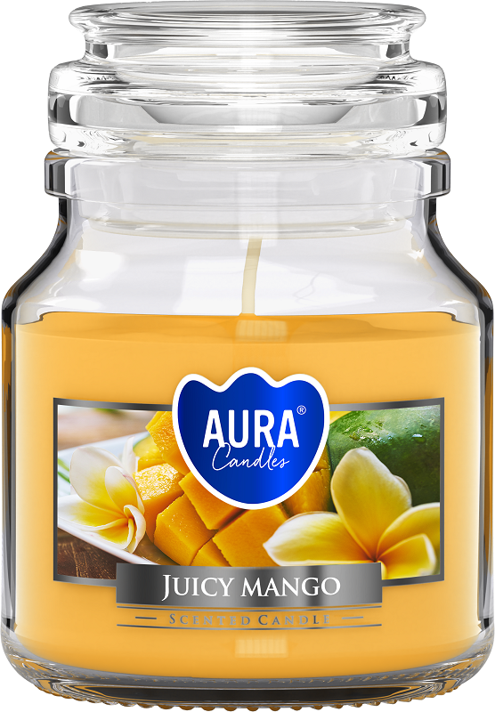 Bispol Aura snd71-475 Soczyste Mango świeca zapachowa w małym słoiku z wieczkiem 28H