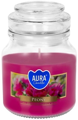 Bispol Aura snd71-157 Piwonia świeca zapachowa w małym słoiku z wieczkiem 28H