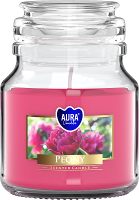 Bispol Aura snd71-157 Piwonia świeca zapachowa w małym słoiku z wieczkiem 28H