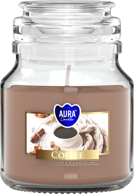 Bispol Aura snd71-89 Kawa świeca zapachowa w małym słoiku z wieczkiem 28H