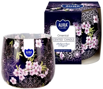 Bispol Aura sn71s-47 ORIENTAL świeca zapachowa w szkle z wzorem - 20h