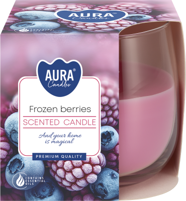 Bispol Aura sn71-314 MROŻONE JAGODY świeca zapachowa w szkle - 24h