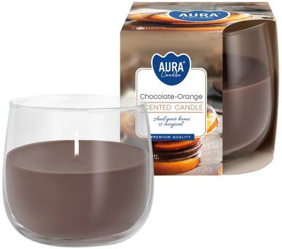 Bispol Aura sn71-340 CZEKOLADA - POMARAŃCZA świeca zapachowa w szkle - 24h