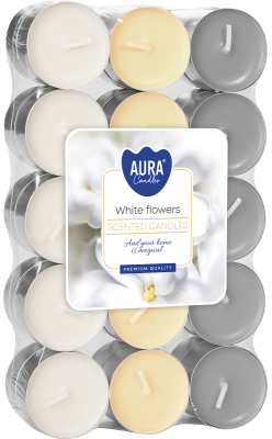 Bispol p15-30-179 Aura BIAŁE KWIATY podgrzewacze zapachowe - 30 sztuk