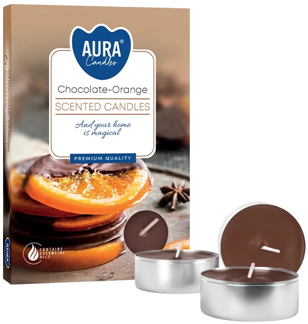 PODGRZEWACZE świeczki zapachowe Bispol p15-340 Aura CZEKOLADA - POMARAŃCZA