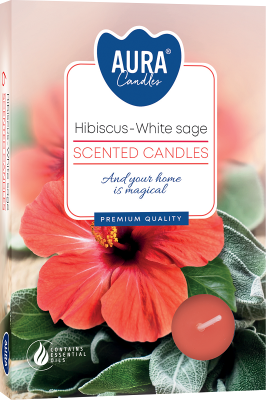 PODGRZEWACZE zapachowe Bispol p15-356 Aura HIBISKUS - BIAŁA SZAŁWIA / 6 szt