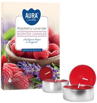 PODGRZEWACZE świeczki zapachowe Bispol p15-352 Aura MALINA - LAWENDA 6 szt.