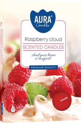 PODGRZEWACZE świeczki zapachowe Bispol p15-329 Aura - MALINOWA CHMURKA - 6 sztuk