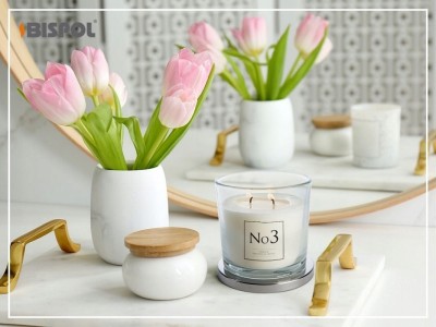 Bispol Valpe No1 snp100-001 DRZEWO AGAR - WANILIA świeca zapachowa w szkle z dwoma knotami