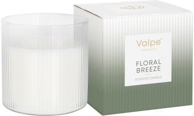 Bispol VC-002-461 Valpe KWIATOWA BRYZA świeca zapachowa w prążkowanym szkle 50H