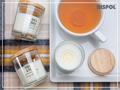 Bispol sn73-325 LIŚĆ LAUROWY & JEŻYNA sojowa świeca zapachowa w szkle - 28h