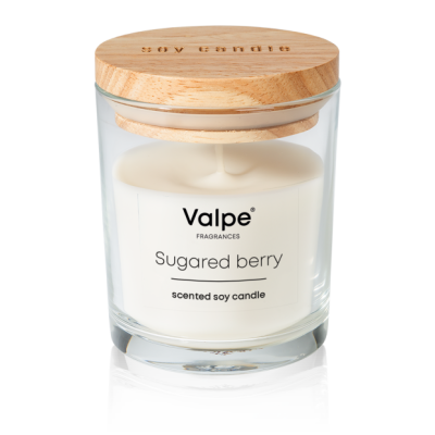 Bispol VC-006-503 Valpe SŁODKA JEŻYNA sojowa świeca zapachowa w szkle z korkiem - 35h