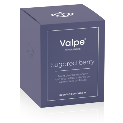 Bispol VC-006-503 Valpe SŁODKA JEŻYNA sojowa świeca zapachowa w szkle z korkiem - 35h