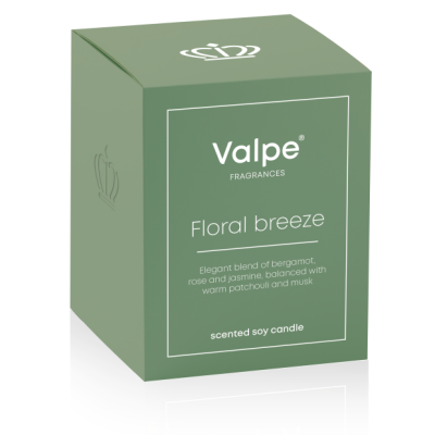 Bispol VC-006-461 Valpe KWIATOWA BRYZA sojowa świeca zapachowa w szkle z korkiem - 35h