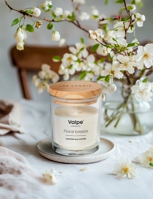 Bispol VC-006-461 Valpe KWIATOWA BRYZA sojowa świeca zapachowa w szkle z korkiem - 35h