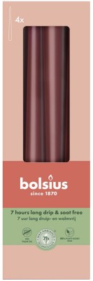 Bolsius AKSAMITNA CZERWIEŃ świeca stołowa szpica 245/24 - 4 sztuki