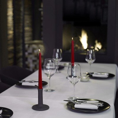 Bolsius AKSAMITNA CZERWIEŃ świeca stołowa szpica 245/24 - 4 sztuki