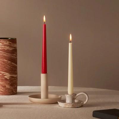 Bolsius BURZOWY SZARY świeca stołowa szpica 245/24 - 4 sztuki