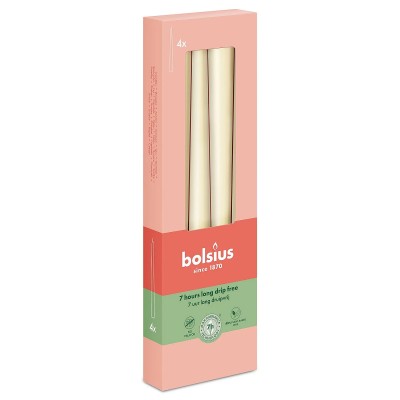 Bolsius DELIKATNY PERŁOWY świeca stołowa szpica 245/24 - 4 sztuki