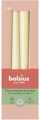 Bolsius OWSIANY BEŻ świeca stołowa szpica 245/24 - 4 sztuki